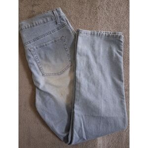 Gloria Vanderbilt Amanda Jeans 14 Petite Pin‎ Stripes Coastal Light Wash Stretch